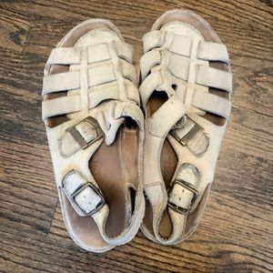 Doc Marten tan sued sandals size: 11